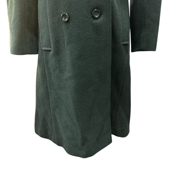 Vintage 100% Wool Forest-Green Double-Breasted Coat by Hochschild Kohn - Picture 4 of 8
